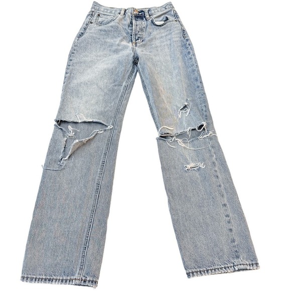 Denim Forum Aritzia The Joni High Rise Loose Denim Jeans Size 24 x 29L - Picture 2 of 7